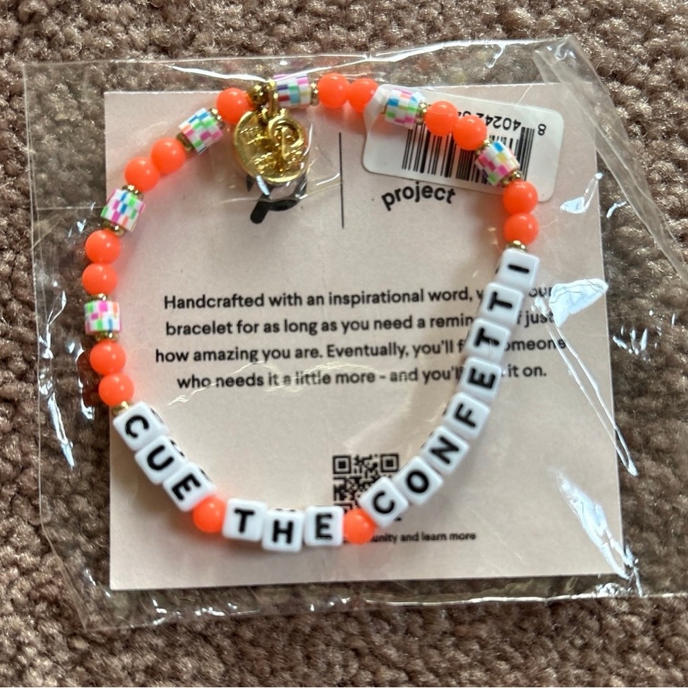 Peloton Cue the Confetti small bracelet NWT